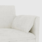 Noah Large 3-Seater L-Shaped Sofa with Movable Ottoman and Armrest Pockets, Fabric Upholstery