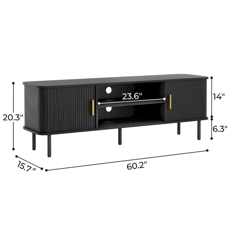 Tambour TV Stand Media Console for TVs Up to 55