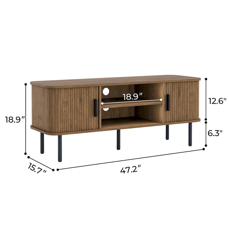 Tambour TV Stand Media Console for TVs Up to 55