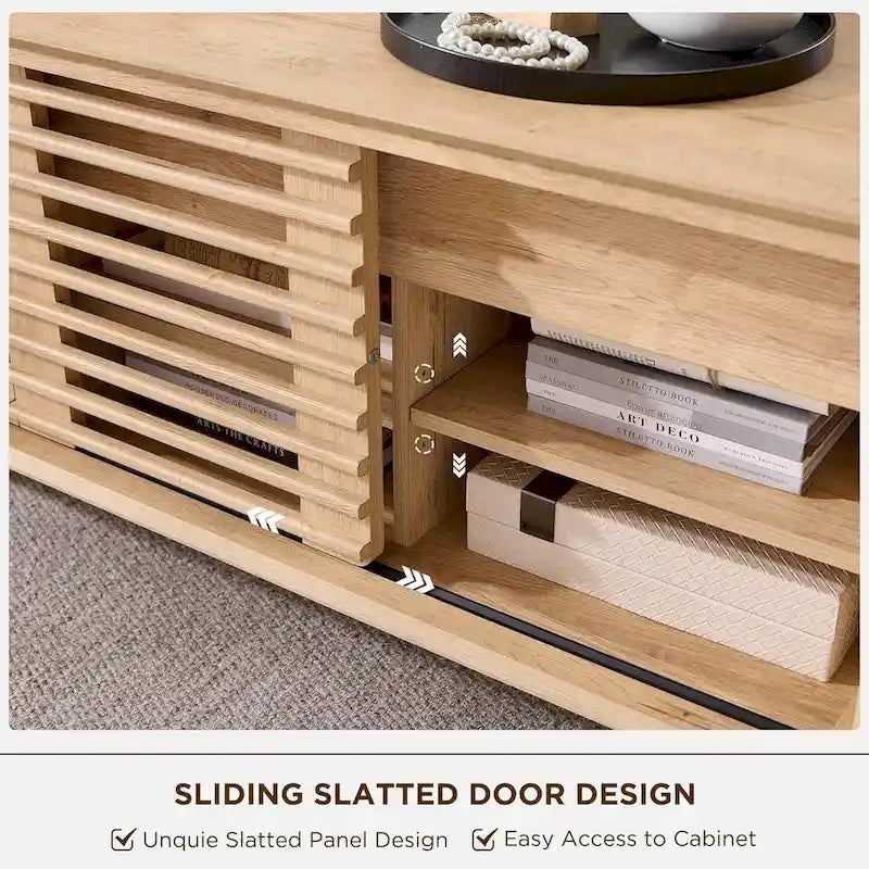 Mid Century Modern Lift Top Coffee Table, Center Table for Living Room