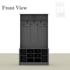 68.5inch Coat Rack Shoe Bench 4 in 1 Hall Tree Entryway Storage Bench