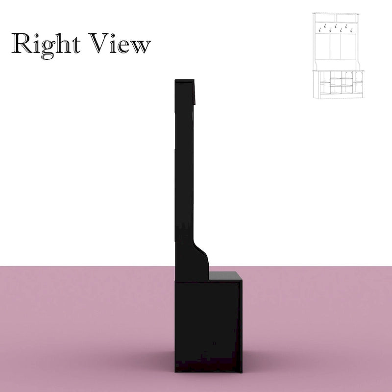 68.5inch Coat Rack Shoe Bench 4 in 1 Hall Tree Entryway Storage Bench