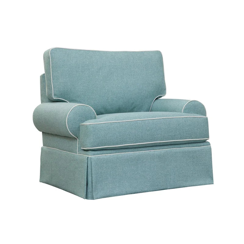 Coastal Aqua Series Upholstered Arm Chair