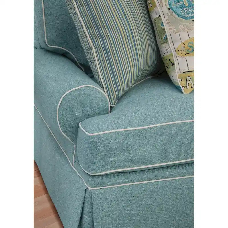 Coastal Aqua Series Upholstered Arm Chair