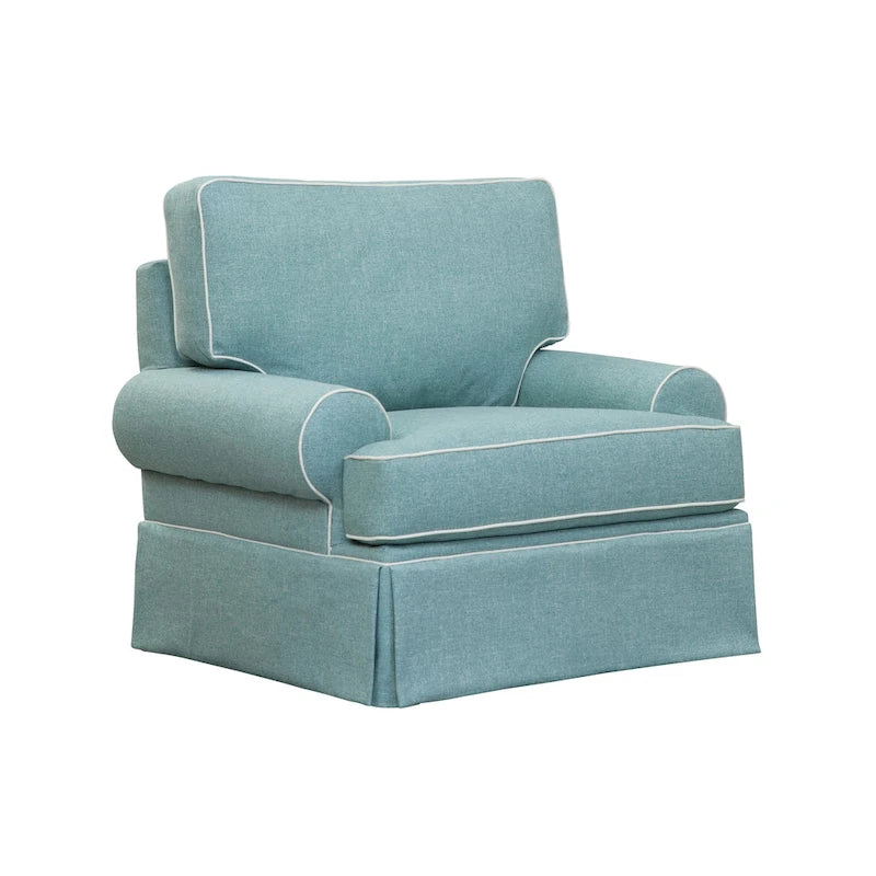 Coastal Aqua Series Upholstered Arm Chair