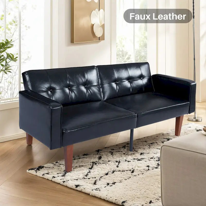 Futon Sofa Bed, Convertible Futon Couch Bed, Loveseat Sleeper Sofa, Daybed for Living Room, Apartment, Office