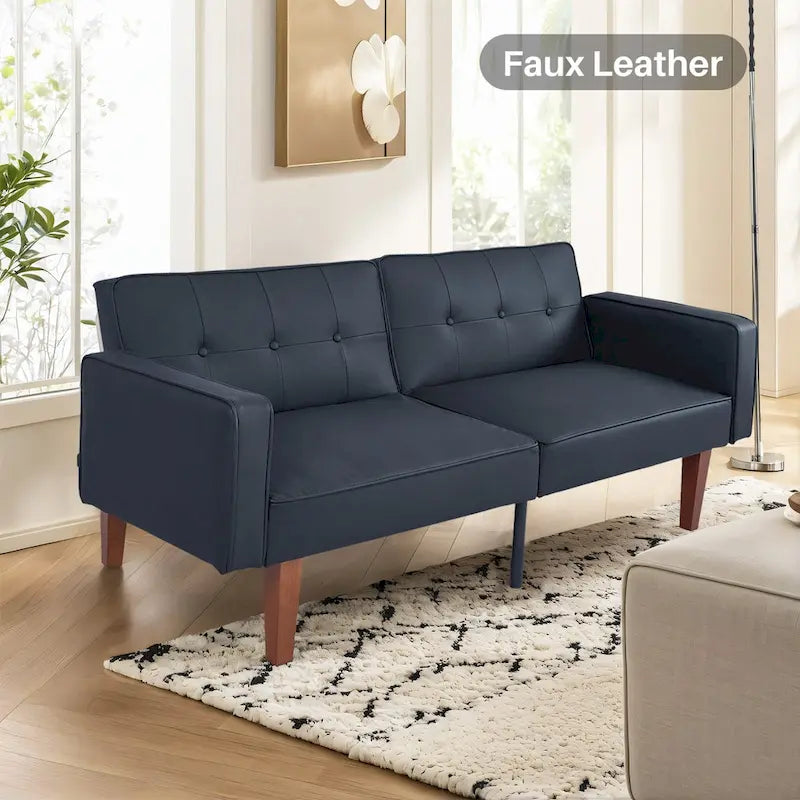 Futon Sofa Bed, Convertible Futon Couch Bed, Loveseat Sleeper Sofa, Daybed for Living Room, Apartment, Office