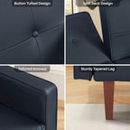 Futon Sofa Bed, Convertible Futon Couch Bed, Loveseat Sleeper Sofa, Daybed for Living Room, Apartment, Office