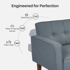 Futon Sofa Bed, Convertible Futon Couch Bed, Loveseat Sleeper Sofa, Daybed for Living Room, Apartment, Office