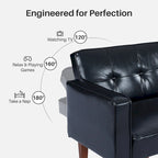 Futon Sofa Bed, Convertible Futon Couch Bed, Loveseat Sleeper Sofa, Daybed for Living Room, Apartment, Office