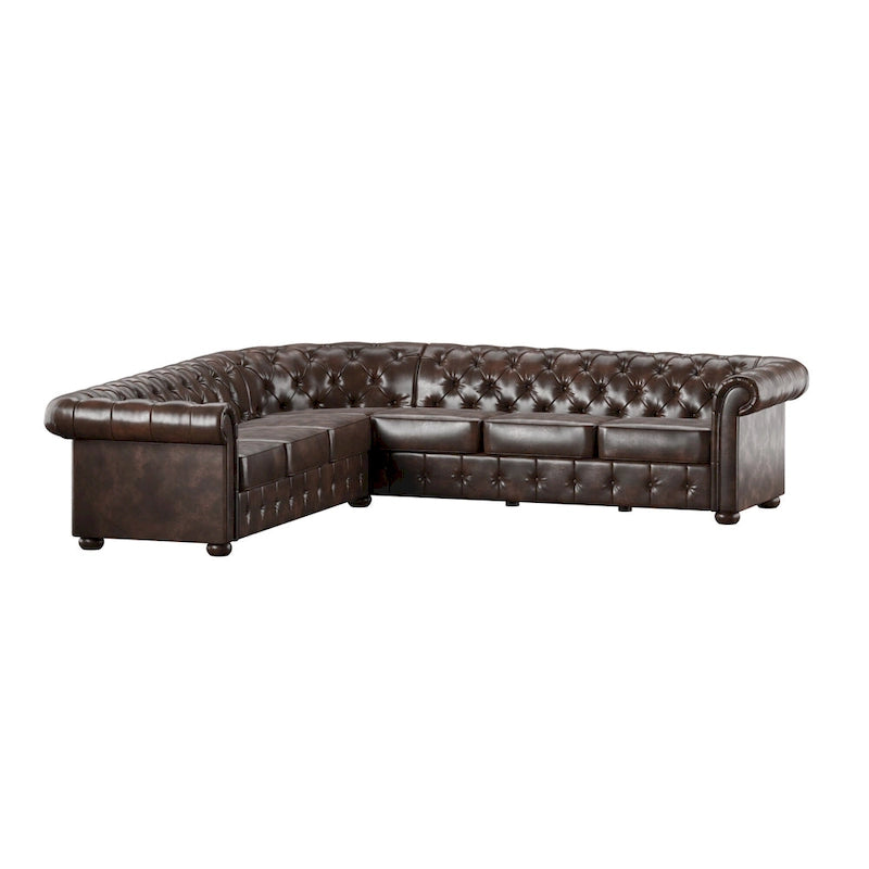 Chesterfield L-Shaped Sectional Sofa