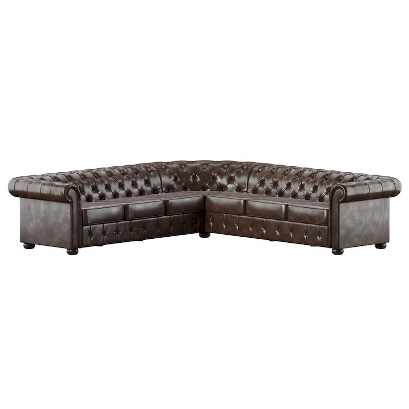 Chesterfield L-Shaped Sectional Sofa