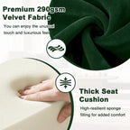 Fauteuil d'appoint en velours capitonné pour salon - 27,6 L x 28 P x 31,3 H
