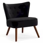 Fauteuil d'appoint en velours capitonné pour salon - 27,6 L x 28 P x 31,3 H