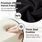 Fauteuil d'appoint en velours capitonné pour salon - 27,6 L x 28 P x 31,3 H