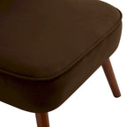 Fauteuil d'appoint en velours capitonné pour salon - 27,6 L x 28 P x 31,3 H