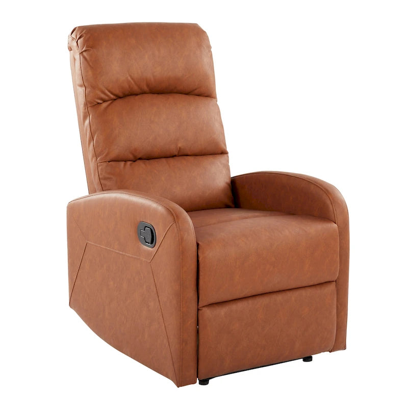 Recliner Chair with Tufted Seat and Manual Recline