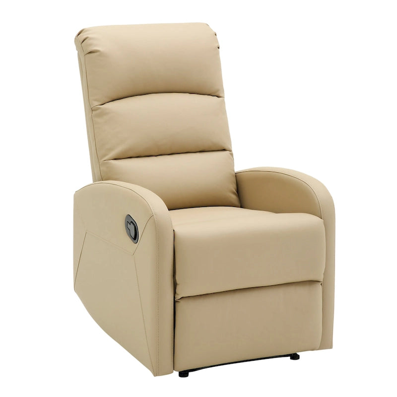 Recliner Chair with Tufted Seat and Manual Recline