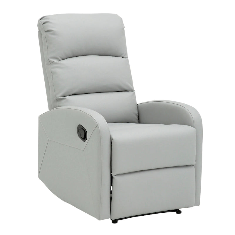 Recliner Chair with Tufted Seat and Manual Recline