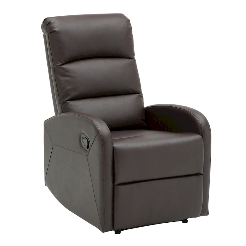 Recliner Chair with Tufted Seat and Manual Recline