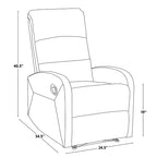 Recliner Chair with Tufted Seat and Manual Recline