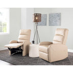 Recliner Chair with Tufted Seat and Manual Recline