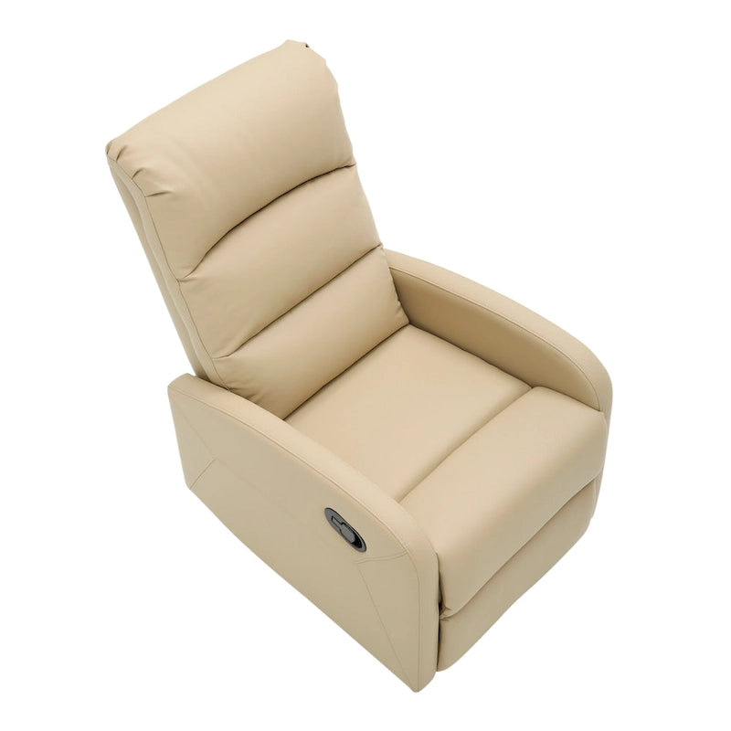 Recliner Chair with Tufted Seat and Manual Recline