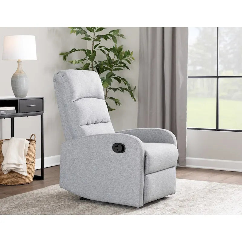 Recliner Chair with Tufted Seat and Manual Recline