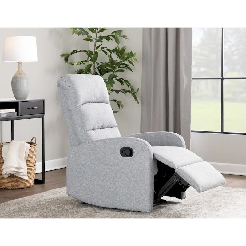 Recliner Chair with Tufted Seat and Manual Recline