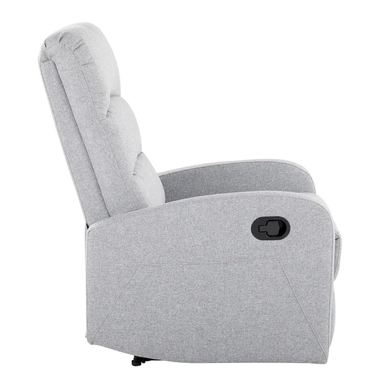 Recliner Chair with Tufted Seat and Manual Recline