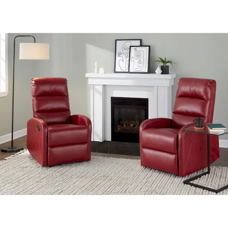 Recliner Chair with Tufted Seat and Manual Recline