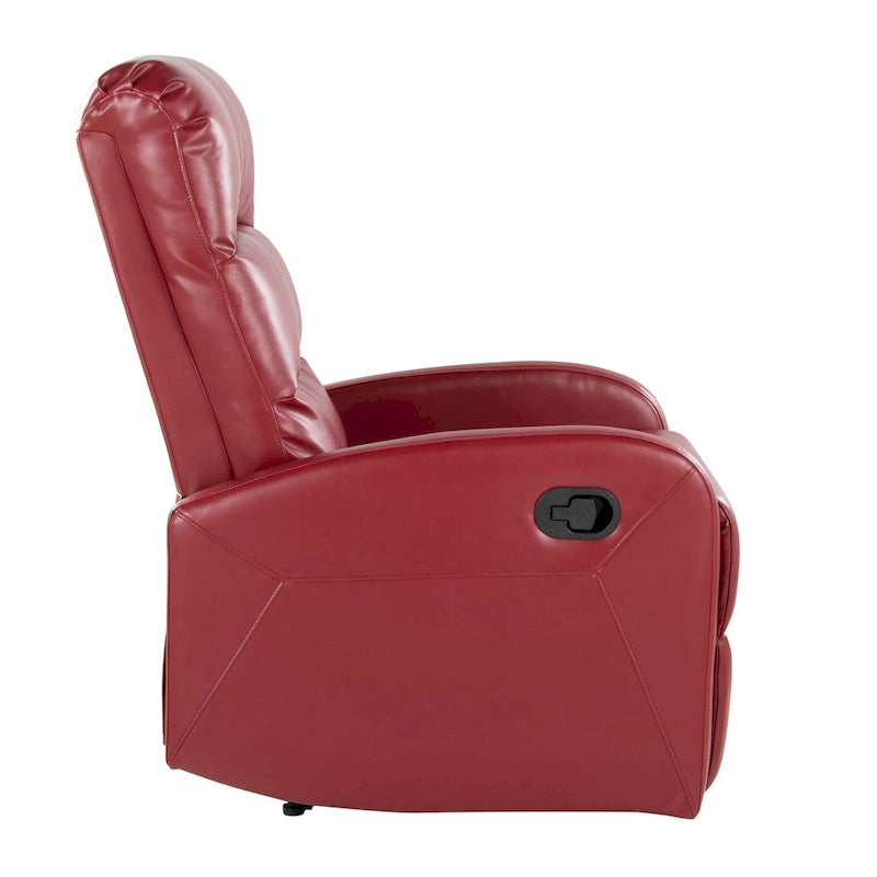 Recliner Chair with Tufted Seat and Manual Recline