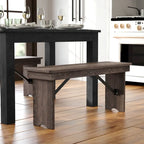 40 x 12 Antique Rustic Solid Pine Folding Farm Bench