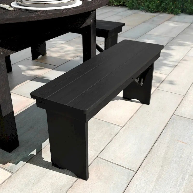 40 x 12 Antique Rustic Solid Pine Folding Farm Bench