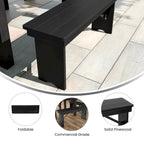 40 x 12 Antique Rustic Solid Pine Folding Farm Bench