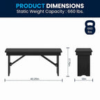 40 x 12 Antique Rustic Solid Pine Folding Farm Bench