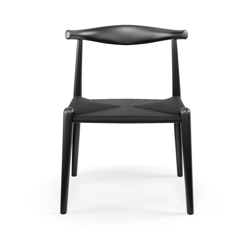 Chaise de salle à manger Papercord à structure noire