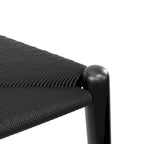 Chaise de salle à manger Papercord à structure noire