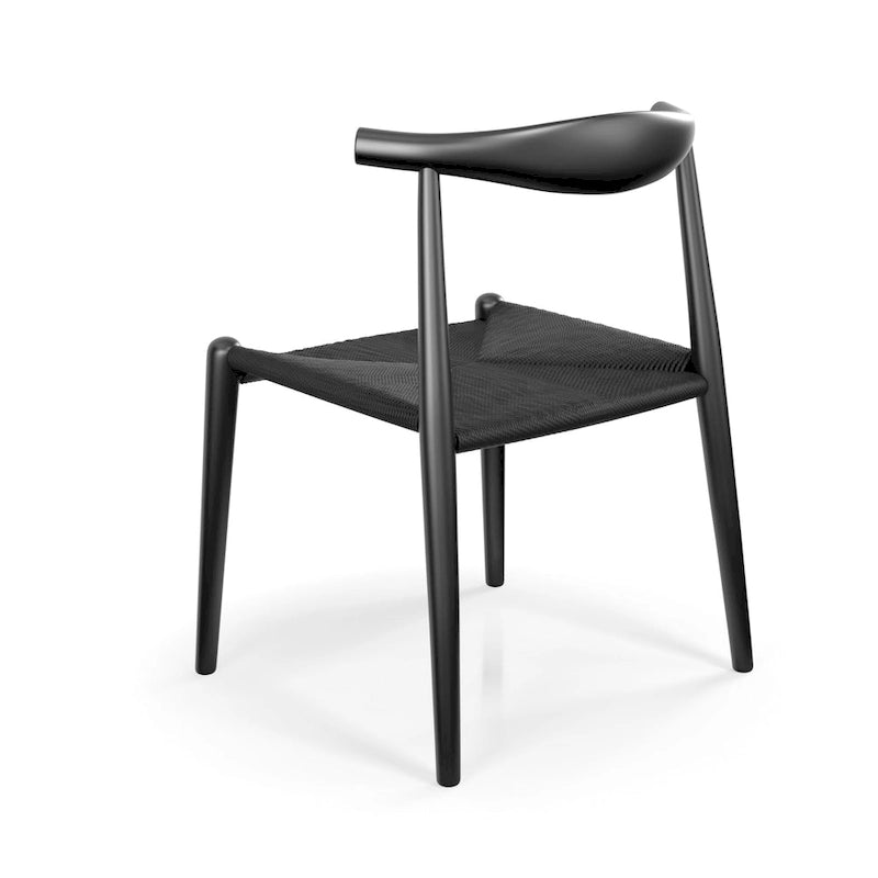 Chaise de salle à manger Papercord à structure noire