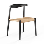 Chaise de salle à manger Papercord à structure noire