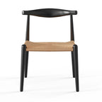 Chaise de salle à manger Papercord à structure noire