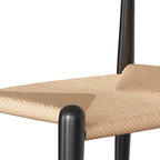 Chaise de salle à manger Papercord à structure noire