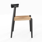 Chaise de salle à manger Papercord à structure noire