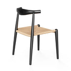 Chaise de salle à manger Papercord à structure noire