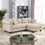  Chesterfield Sofa Living Room Furniture Couches Linen