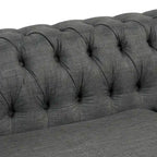 Button-Tufted Sofa Living Room Furniture Couches Linen