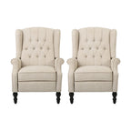 Fauteuils inclinables en tissu capitonné (lot de 2)
