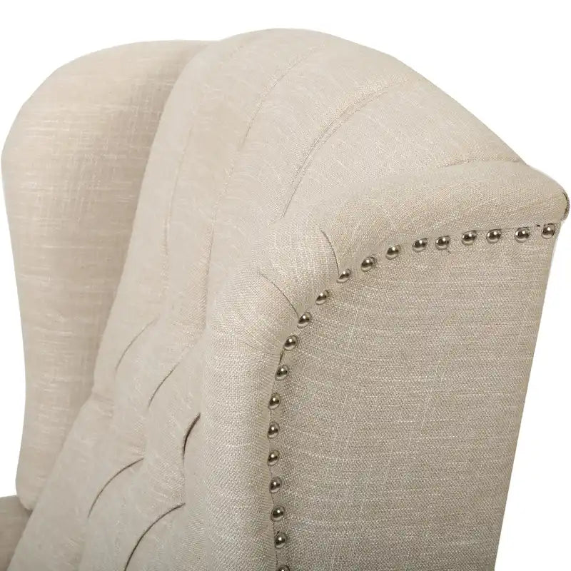 Fauteuils inclinables en tissu capitonné (lot de 2)