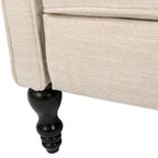 Fauteuils inclinables en tissu capitonné (lot de 2)