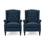 Fauteuils inclinables en tissu capitonné (lot de 2)